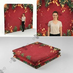 8ft Christmas Backdrop - Pro Tension Fabric Display - Standelite