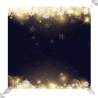 Golden Snowflakes 8ft Backdrop - Corporate Winter Decor - Standelite
