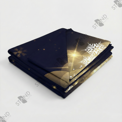 Golden Snowflakes 8ft Backdrop - Corporate Winter Decor - Standelite