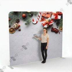 Mur d'Image Tubulaire 2,4m (8ft) Thème Noël Traditionnel - Standelite