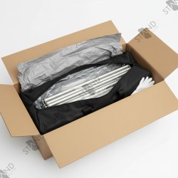 Short Arch Monitor Stand - Tension Fabric Display - Standelite