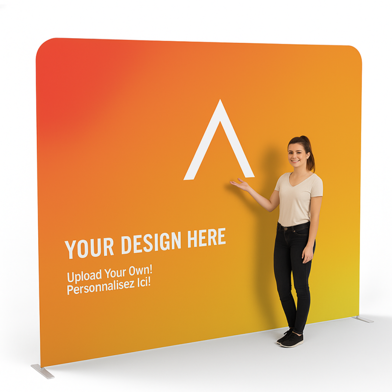 Mur d'image textile personnalisable 3x2,3m - 10ft - Standelite