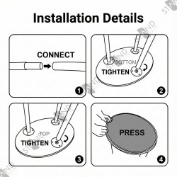 Comptoir Oval Personnalisable Tissu Tendu - Standelite