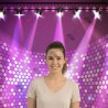 8ft Stage and Spotlights Backdrop - Pro Fabric Stand - Standelite
