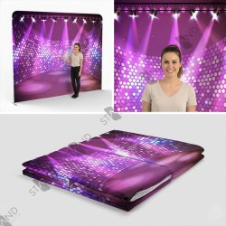 8ft Stage and Spotlights Backdrop - Pro Fabric Stand - Standelite