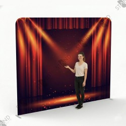 Mur d'Image Backdrop Rideau Rouge 2,4m - Standelite