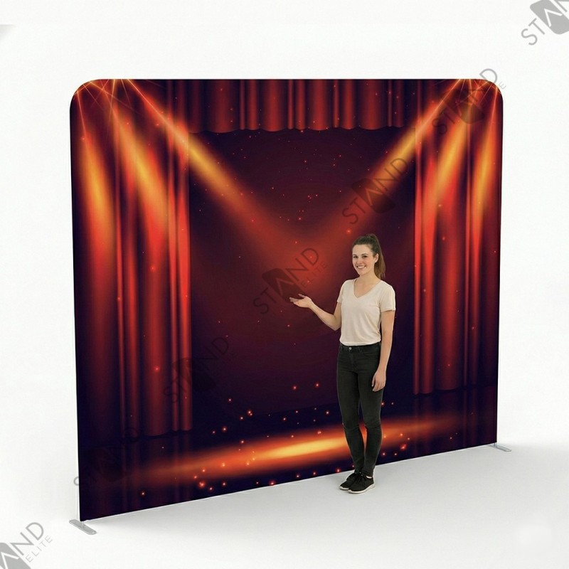 Mur d'Image Backdrop Rideau Rouge 2,4m - Standelite