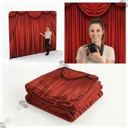 Mur d'image rideau rouge théâtre - Standelite - Backdrop 2.4m