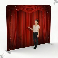 Professional Red Curtain Stage Backdrop 8ft - Standelite