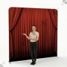 Mur d'image 8ft Rideau Rouge - Backdrop Stand Textile - Standelite