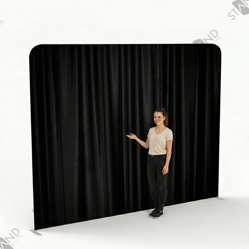 Luxury Black Curtain Backdrop Stand 8ft - Standelite