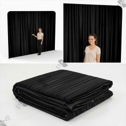 Mur d'image Backdrop Rideau Noir 8ft - Standelite