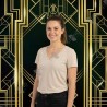 Backdrop Art Déco Gatsby - Fond de Scène Luxe Noir et Or - Standelite