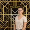 Professional Art Deco Backdrop - Black & Gold Photo Wall Standelite