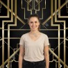 Luxury Art Deco Black & Gold Event Backdrop - Standelite