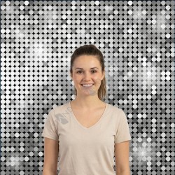Backdrop Paillettes Argent Pro - Mur d'Image Tissu Standelite