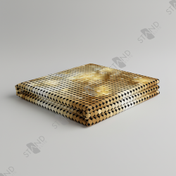 Gold Glitter Backdrop - Professional Event Tension Fabric Display - Standelite