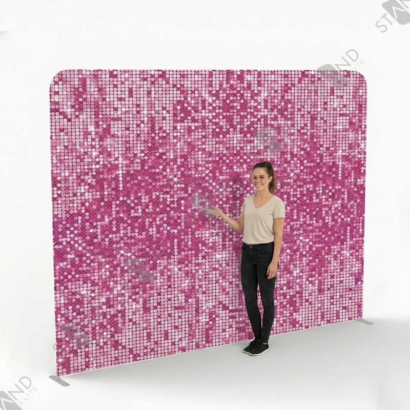Fuchsia Glitter Backdrop - Professional Photo Booth Background