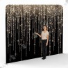 Backdrop Paillettes Or & Noir Luxe - Stand d'Exposition Standelite