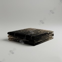 Luxury Gold & Black Glitter Backdrop - Professional Display Standelite