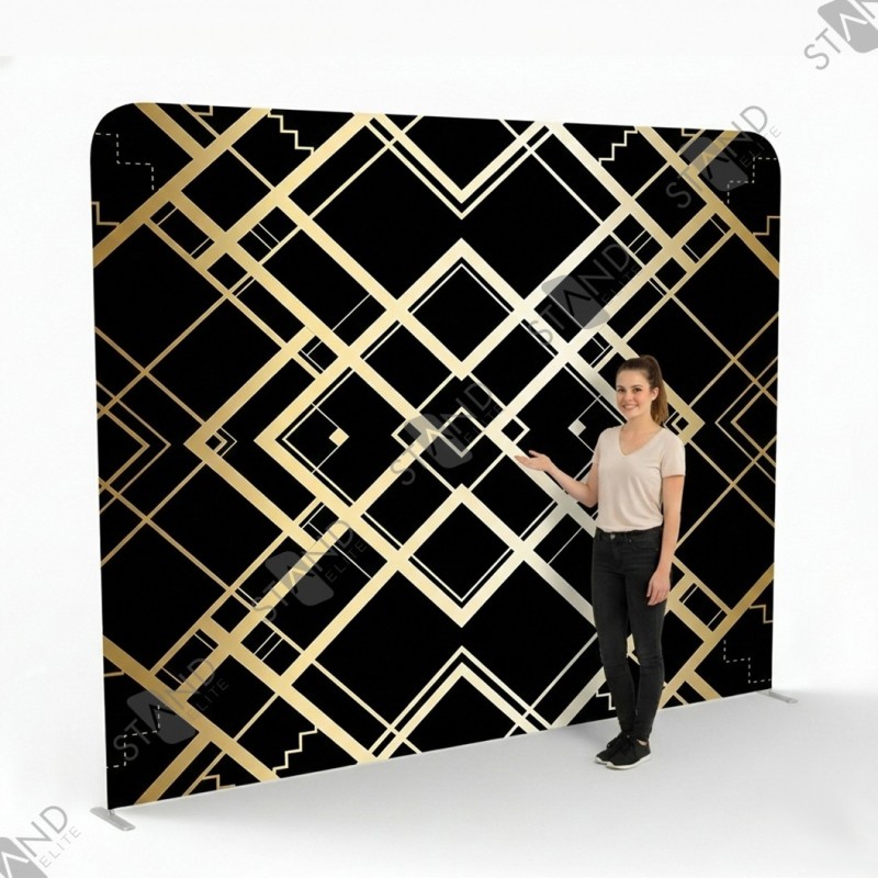 Backdrop Art Déco Noir et Or - Mur d'Images Pro Standelite