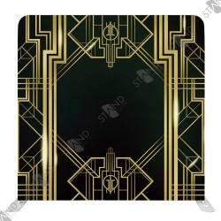 Art Deco Gatsby Backdrop - Luxury Black & Gold Background - Standelite