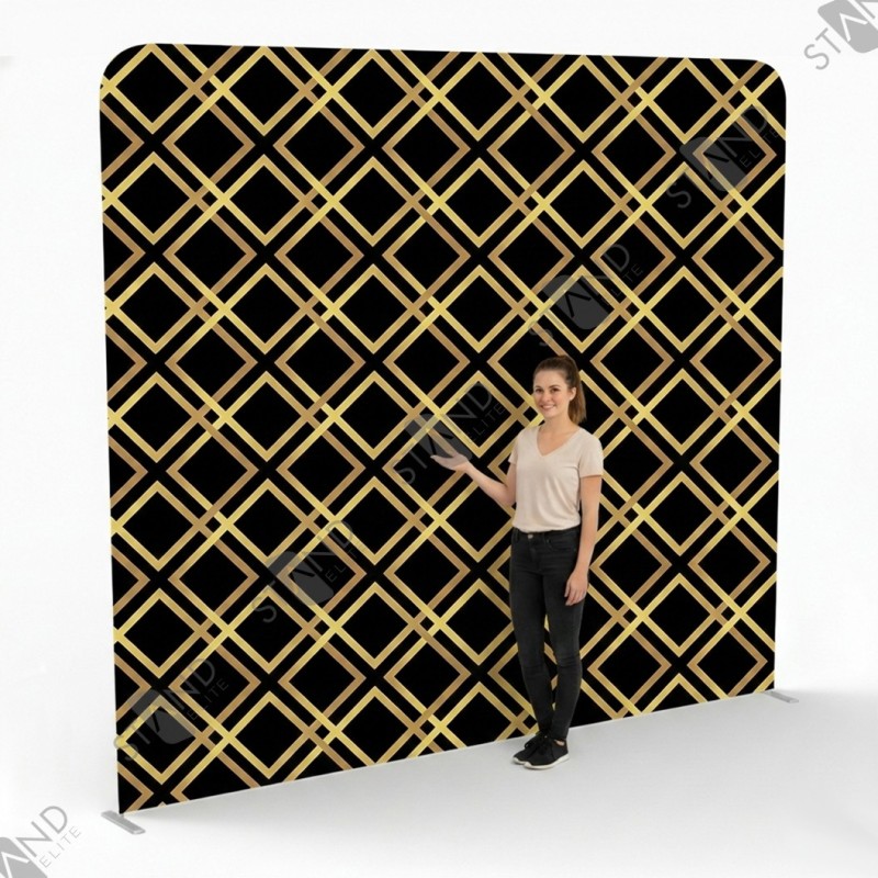 Art Deco Black & Gold Backdrop - Premium Display by Standelite