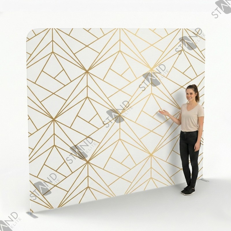 Professional Art Deco Backdrop Gold & White - Standelite