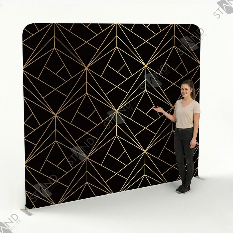 Professional Art Deco Black & Gold Backdrop - Standelite