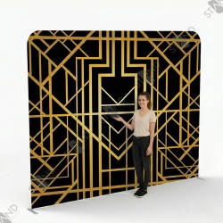 Professional Art Deco Backdrop - Black & Gold Photo Wall Standelite