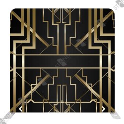 Luxury Art Deco Black & Gold Event Backdrop - Standelite