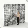 Backdrop Paillettes Argent Pro - Mur d'Image Tissu Standelite