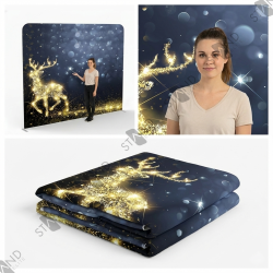 8ft Christmas Gold Backdrop - Standelite