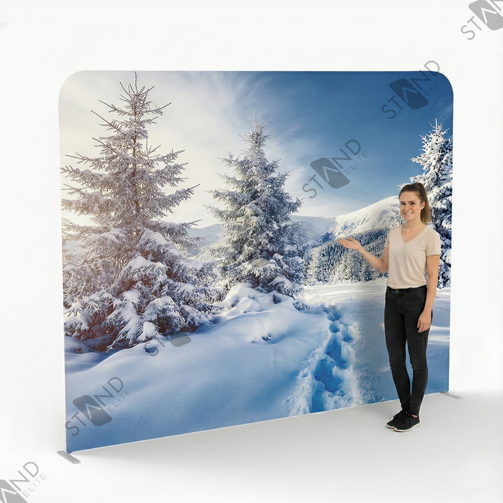 Mur d'Image "Forêt Enneigée" - Backdrop Hiver & Noël - Standelite