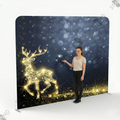 Fond de Scène 2,4m "Christmas Gold" - Standelite - Structure Tubulaire & Tissu Tendu