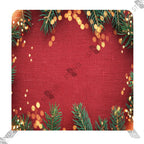 Fond de Scène Noël Rouge & Sapin 240cm (8ft) - Structure Tubulaire - Standelite