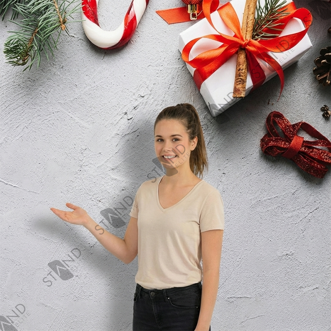 Mur d'Image Tubulaire 2,4m (8ft) Thème Noël Traditionnel - Standelite