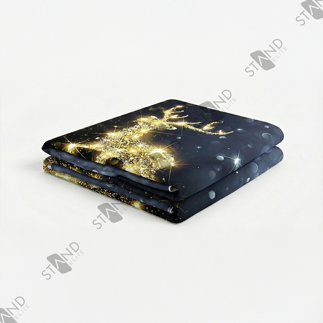 Fond de Scène 2,4m "Christmas Gold" - Standelite - Structure Tubulaire & Tissu Tendu