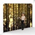 Backdrop Tissu Tendu Paillettes Or - Stand Scénique - Standelite