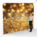 Backdrop Tissu Or Scintillant pour Événement - Stand Mur d'Image Standelite