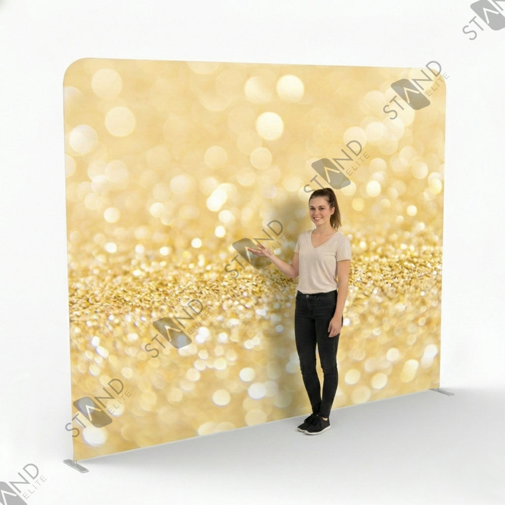 Backdrop Stand Paillettes Or & Bokeh - Standelite - Mur d'image Pro