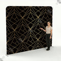 Backdrop Art Déco Noir et Or - Stand Professionnel Événementiel Standelite