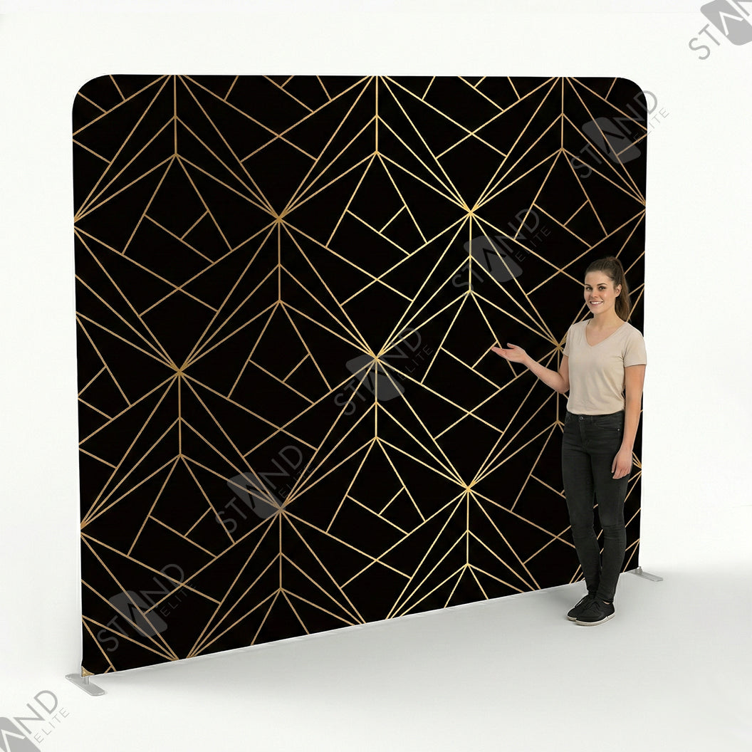 Art Deco Black and Gold Backdrop - Professional Event Stand by Standelite