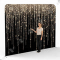 Backdrop Standelite Paillettes Or - Mur d'Image Luxe Noir & Doré