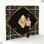 Backdrop Art Déco Noir et Or - Stand de Scène Professionnel - Standelite