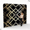 Backdrop Art Déco Noir et Or - Stand Gatsby Événementiel - Standelite