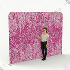 Backdrop Tissu Tendu Paillettes Rose Fuchsia - Standelite