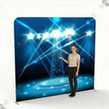 Mur d'image Backdrop Scène Projecteurs Bleus 2,4m - Standelite