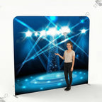 Mur d'image Backdrop Scène Projecteurs Bleus 2,4m - Standelite