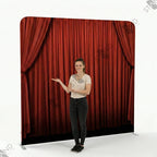 Mur d'image 8ft Rideau Rouge - Backdrop Textile Premium - Standelite